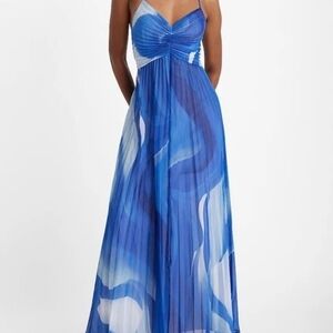 Express Blue and White Maxi Dress